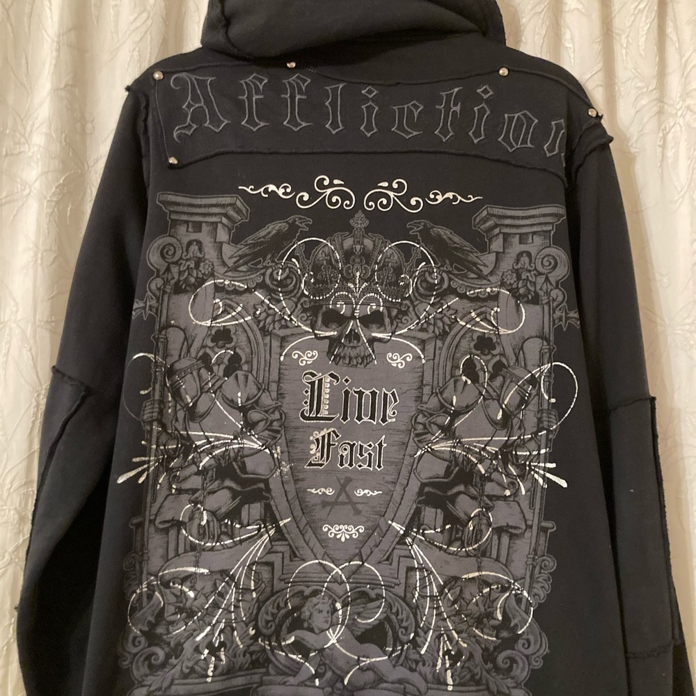 AFFLICTION MENS VINTAGE HOODIE - Picture 4 of 11